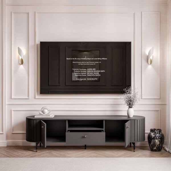 TV STOLÍK LANDRY PRESTIGE ČIERNY 180 cm