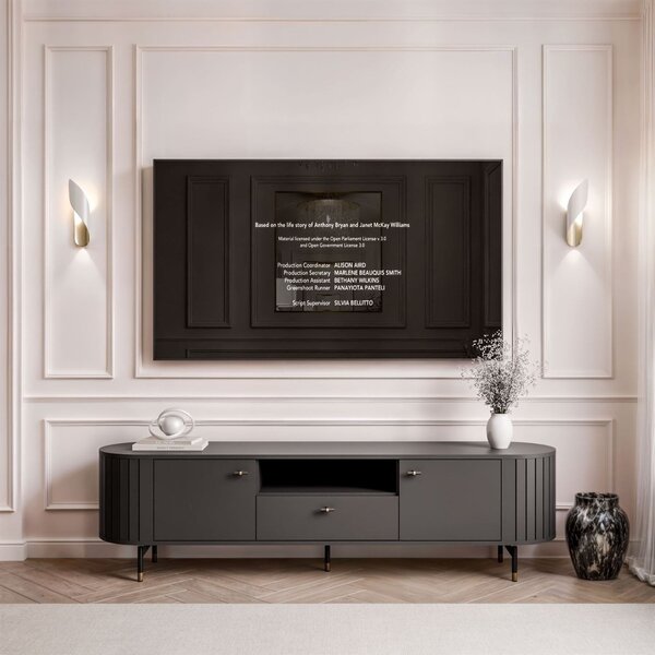 TV STOLÍK LANDRY PRESTIGE ČIERNY 180 cm