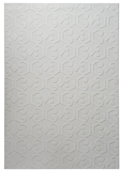 Koberec svetlosivý látka 160 x 230 cm žakárový obdĺžnikový tvar abstraktný vzor moderný štýl obývacia izba spálňa