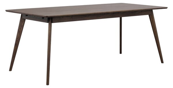 Tmavohnedý rozkladací jedálenský stôl v dekore duba 90x190 cm Yumi – Rowico