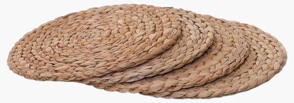 Sada prestierania ILANA, 4-set, priemer 30 cm, vodný hyacint, natur