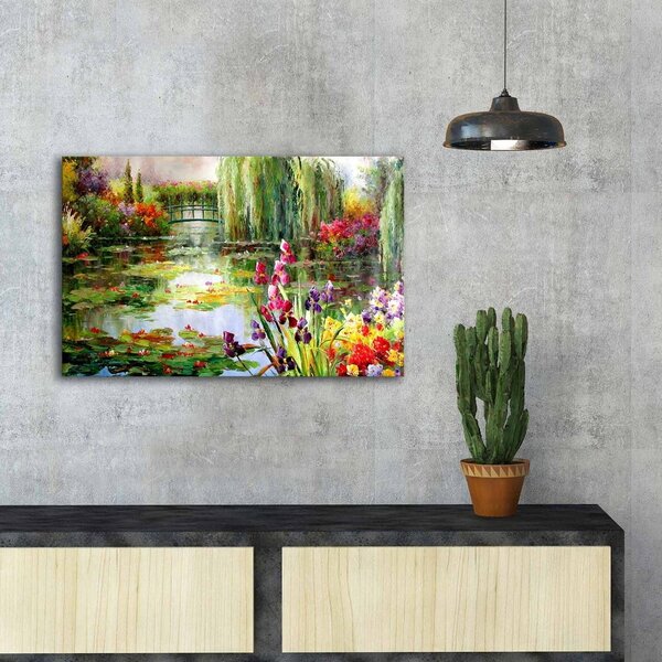 Nástenný obraz na plátne Impressionist Garden, 70 × 45 cm