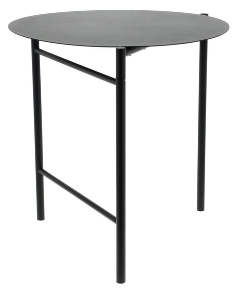Čierny kovový okrúhly jedálenský stôl ø 70 cm Disc – Zone
