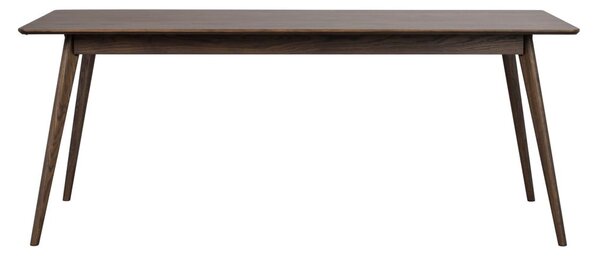 Tmavohnedý rozkladací jedálenský stôl v dekore duba 90x190 cm Yumi – Rowico