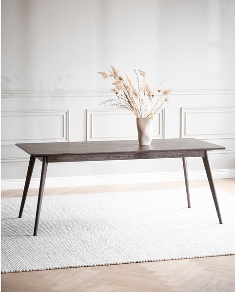 Tmavohnedý rozkladací jedálenský stôl v dekore duba 90x190 cm Yumi – Rowico