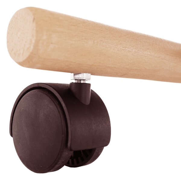 KONDELA Ergonomická kľakačka, čierna/buk, GROCO