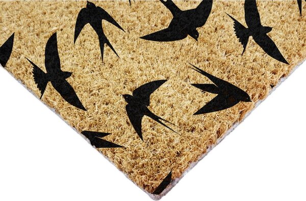 Rohožka z kokosového vlákna 40x60 cm Swallows – Artsy Doormats