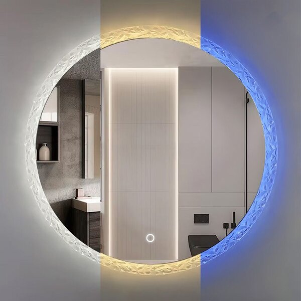 Rea Zrkadlo ⌀60 cm s regulovateľným LED osvetlením HOM-01502