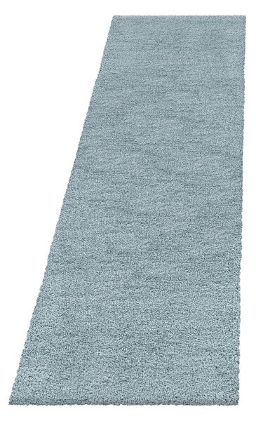 Modrý behúň 80x250 cm Fluffy – Ayyildiz Carpets