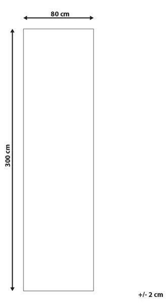 Koberec béžový látka 80 x 300 cm žakárový obdĺžnikový tvar abstraktný vzor behúň moderný štýl obývacia izba spálňa