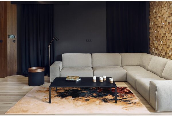 Vlnený koberec 200x300 cm Burst dark beige – Agnella