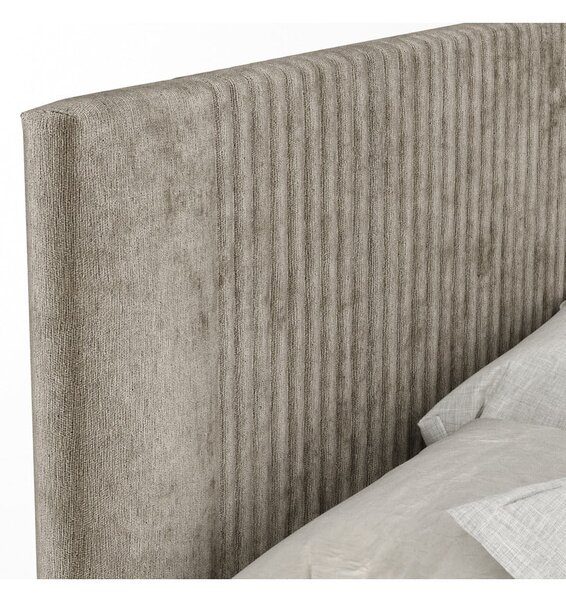 Svetlohnedá boxspring posteľ s úložným priestorom 140x200 cm Bergamo – Maison de Rêve