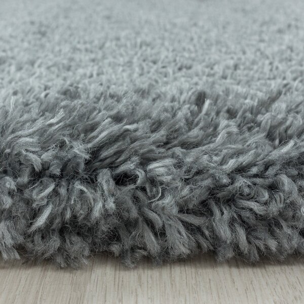 Sivý okrúhly koberec ø 120 cm Fluffy – Ayyildiz Carpets