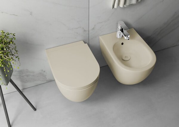 Isvea Isvea, INFINITY závesná WC misa, Rimless, 36,5x53cm, Ivory, 10NF02005-2K