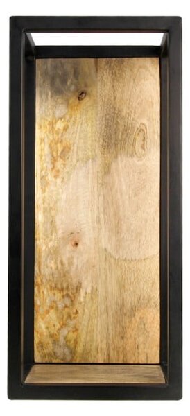 Nástenná polica s detailom z mangového dreva HSM collection Caria, 25 × 55 cm