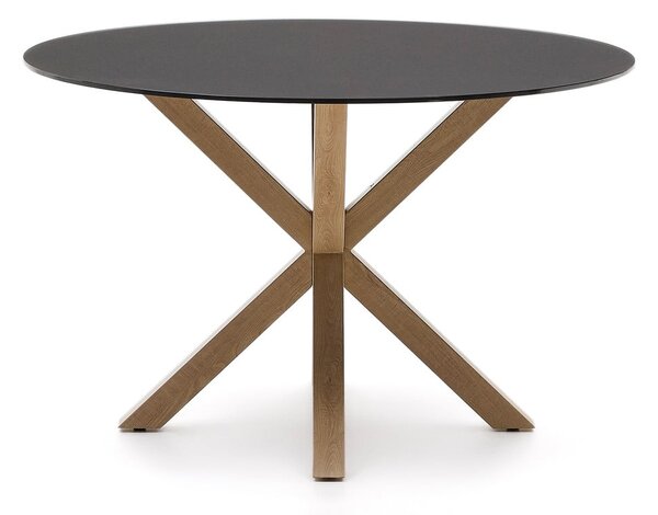 Okrúhly jedálenský stôl so sklenenou doskou ø 120 cm Argo – Kave Home