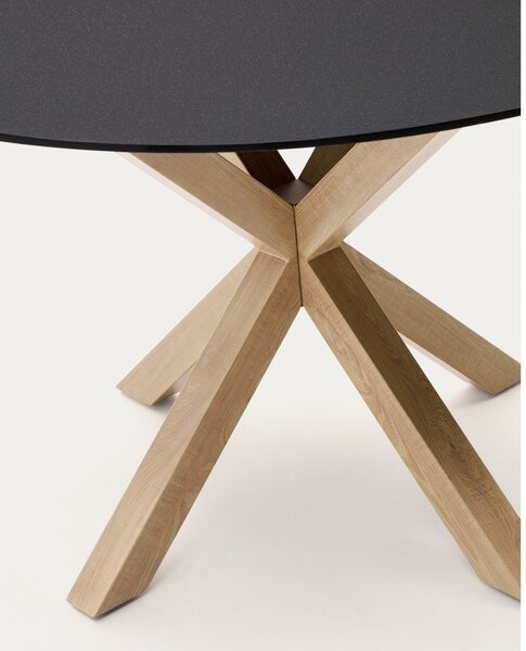 Okrúhly jedálenský stôl so sklenenou doskou ø 120 cm Argo – Kave Home