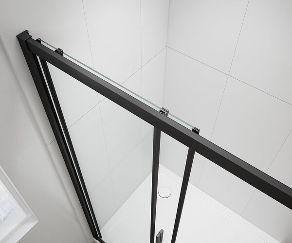 Polysan Polysan, EASY BLACK štvorcová sprchová zástena 800x800mm, číre sklo, EL5215B