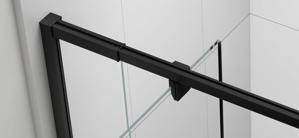 Polysan Polysan, EASY BLACK otočné sprchové dvere 760-900mm, sklo Brick, EL1638B