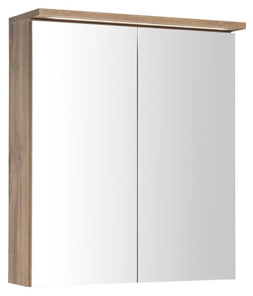 Aqualine Aqualine, KAWA STRIP Galérka s LED osvetlením 60x70x22cm, dub emporio, WGL36S