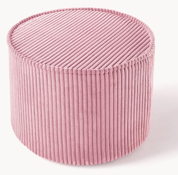 Detská menčestrová taburetka Sugar, Ø 40 cm