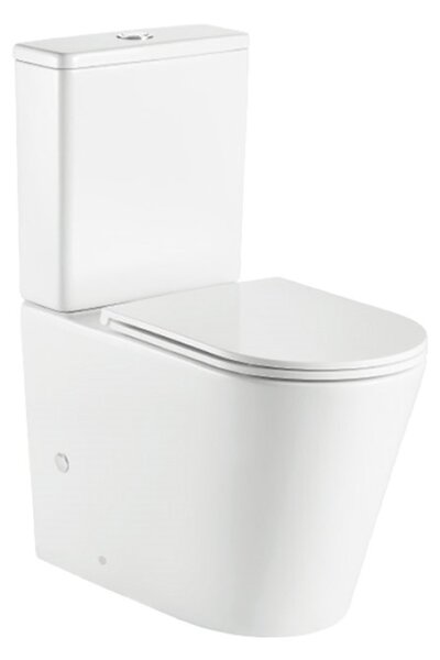Mereo WC kombi, vyvýšené, vario odpad, kapotované, Smart Flush RIMLESS, keramické vr. sedátka