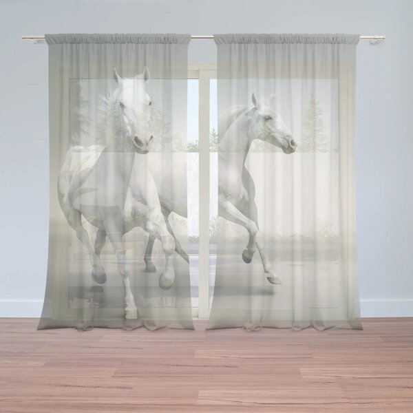 Sablio Záclony Dva biele kone: 2ks 150x250cm