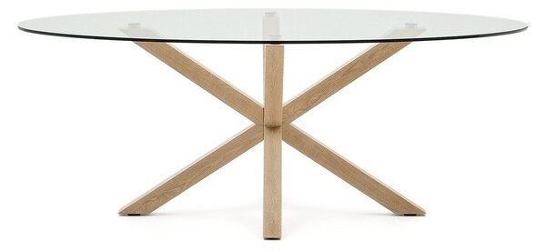Jedálenský stôl so sklenenou doskou 100x200 cm Argo – Kave Home