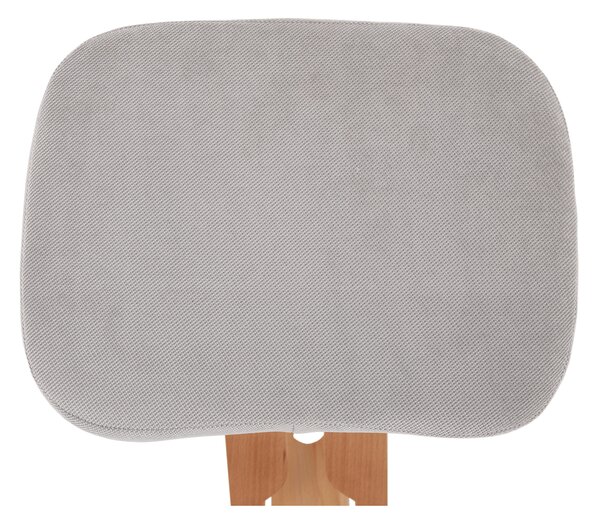 KONDELA Ergonomická kľakačka, sivohnedá Taupe/buk, FLONET