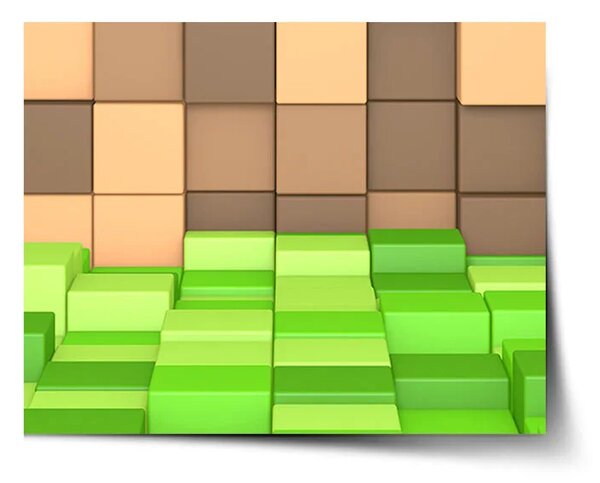 Sablio Plagát Blocks 3D - 60x40 cm