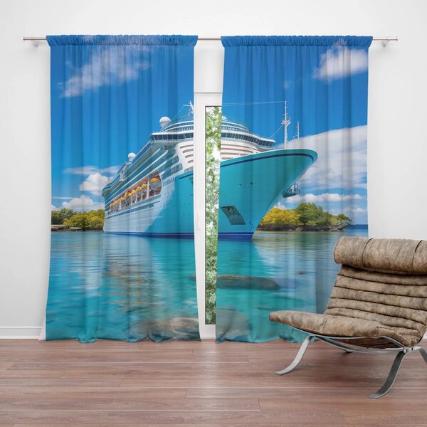 Sablio Záves Luxusná výletná loď v tropickom raji: 2ks 140x250cm