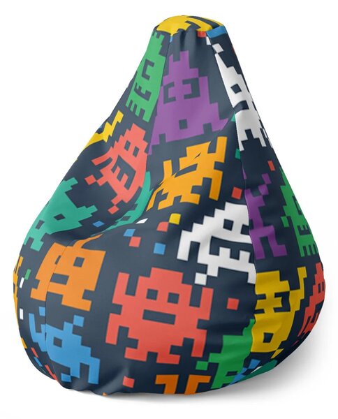 Sablio Sedací vak Pear Videohra 3 - 70 x 95 x 15 cm