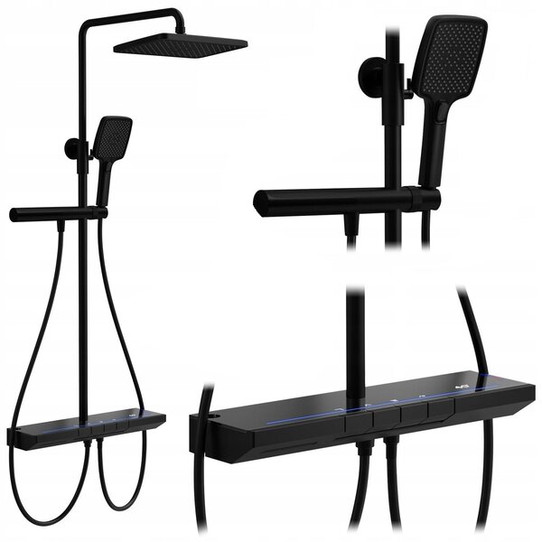 Sprchový set cu termostat REA Pedro Black