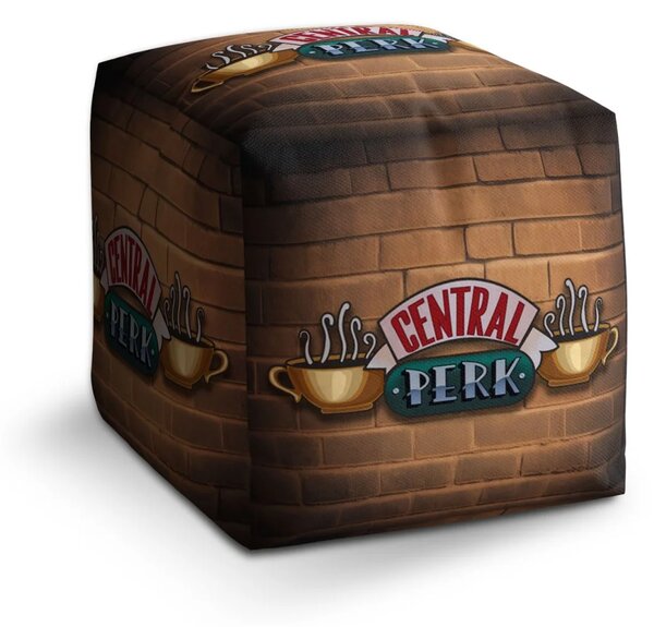Sablio Taburet Cube Seriál Priatelia CENTRAL PERK Tehly - 40x40x40 cm