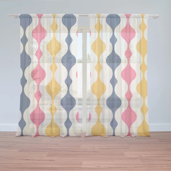 Sablio Záclony Farebné krivky: 2ks 150x250cm