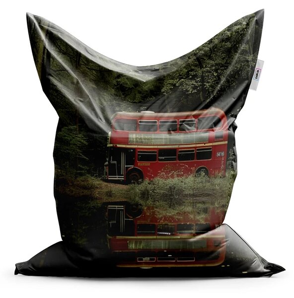 Sablio Sedací vak Červený poschodový autobus - 150x100 cm