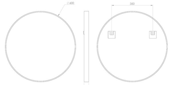 Sapho Sapho, NOTION guľaté zrkadlo v ráme, ø 60cm, zlatá matná, NT600G