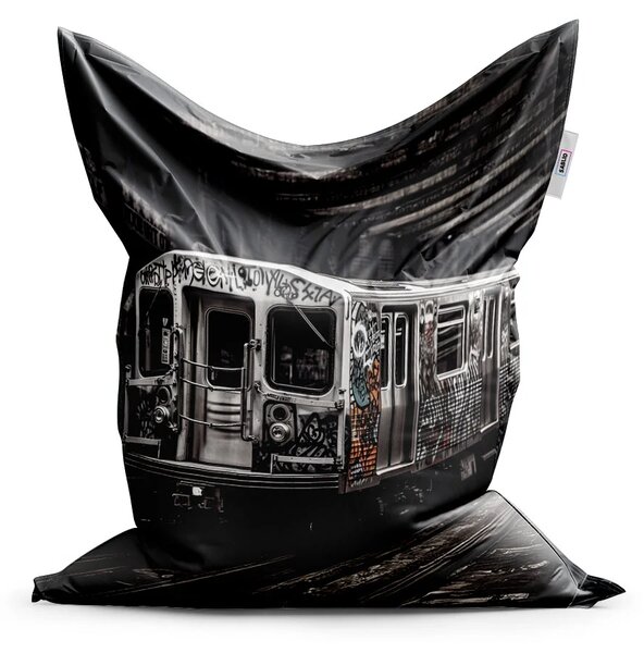 Sablio Sedací vak Mestské metro s graffiti - 150x100 cm