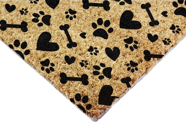 Rohožka z kokosového vlákna 40x60 cm Paws and Bones – Artsy Doormats