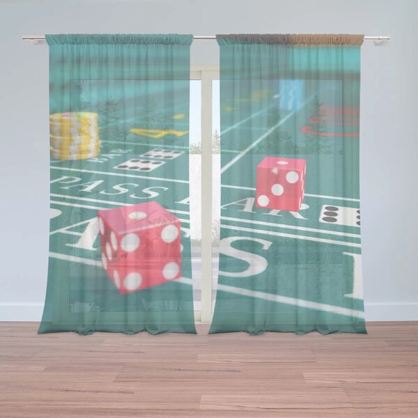 Sablio Záclony Kocky: 2ks 150x250cm