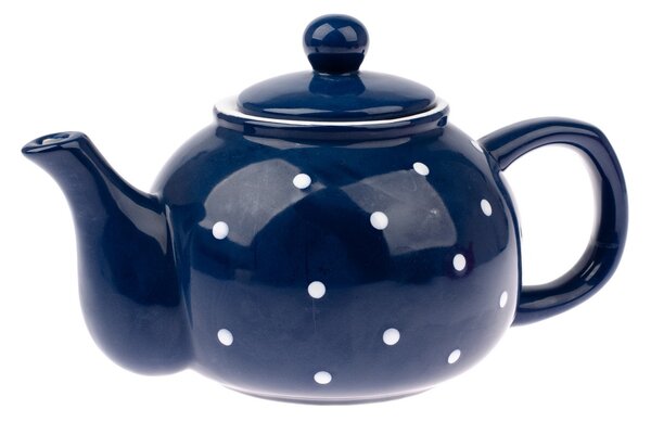 Keramická kanvička na čaj Dots 1 l, modrá