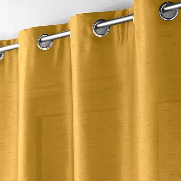 Žltý záves z mikrosaténu 140x240 cm Shana – douceur d'intérieur