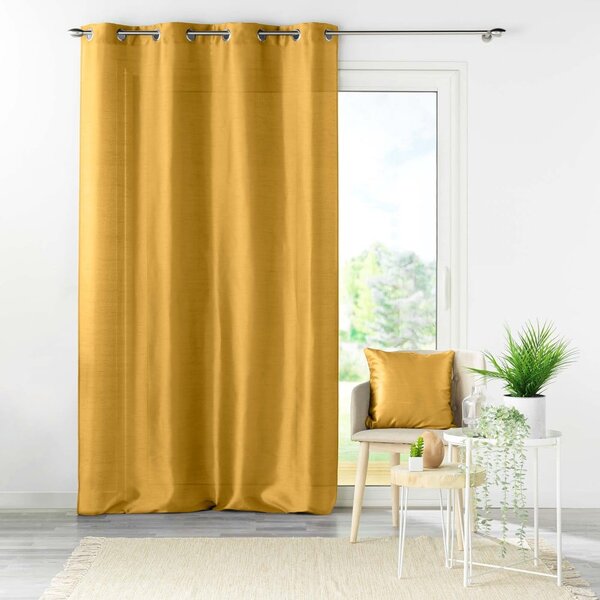 Žltý záves z mikrosaténu 140x240 cm Shana – douceur d'intérieur