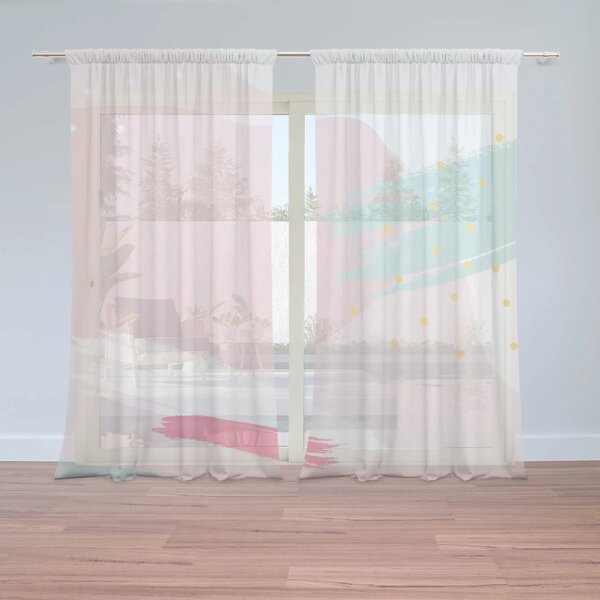 Sablio Záclony Svetlý vzor: 2ks 150x250cm