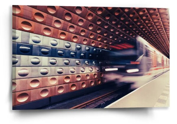 Sablio Obraz Metro na farebnej stanici - 60x40 cm