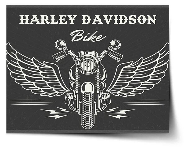 Sablio Plagát Harley-Davidson S krídlami - 60x40 cm