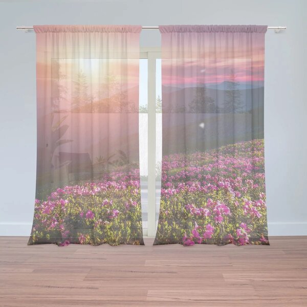 Sablio Záclony Rozkvetlá Príroda: 2ks 150x250cm