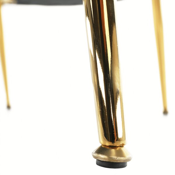 KONDELA Kreslo v štýle Art-deco, sivomodrá Velvet látka/gold chróm-zlatý, NOBLIN