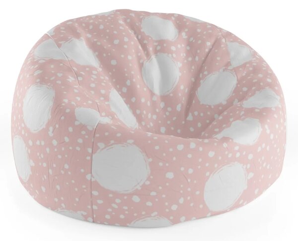 Sablio Sedací vak Cocoon Biele fľaky - 75 x 45 x 35 cm