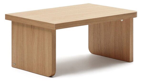 Konferenčný stolík v dekore duba v prírodnej farbe 89x62 cm Oaq – Kave Home